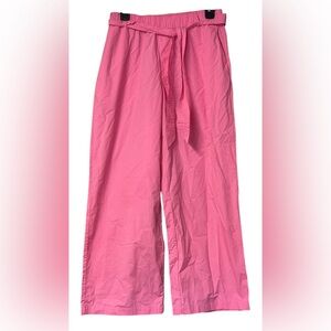 Like new! Sundays Womens Drawstring Waist High Rise Wide Leg Pants Cotton Small